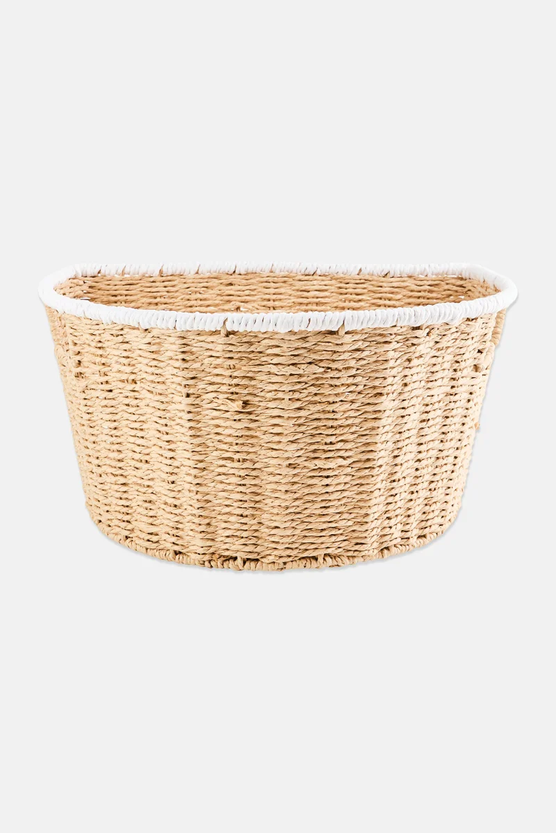 Muy Mucho Rattan Large Storage Basket,Multicolor