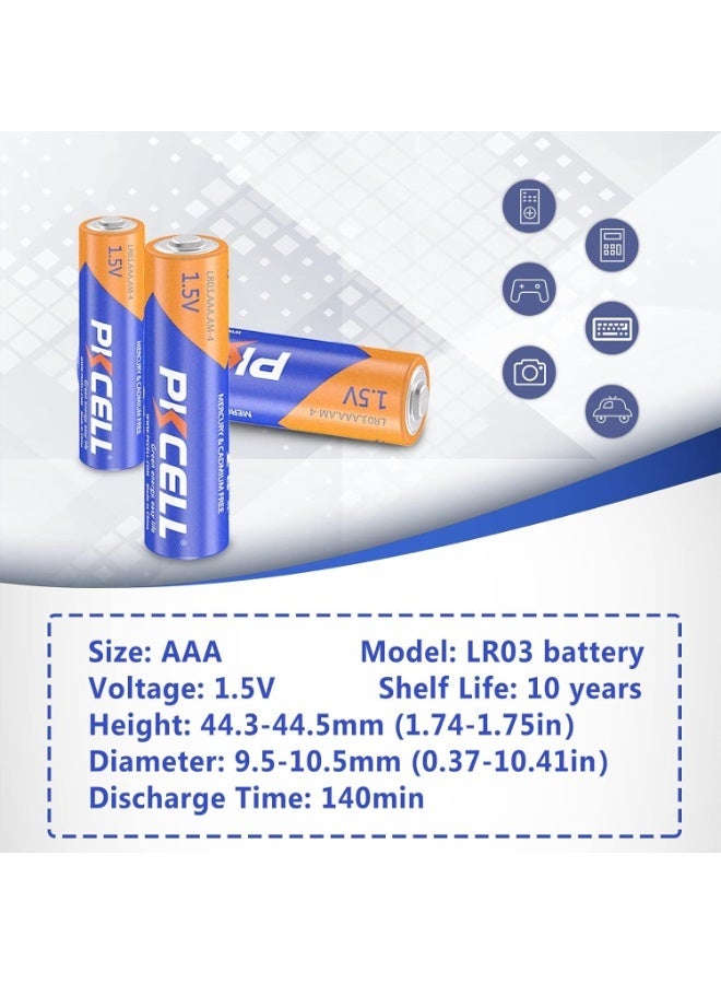 PKCELL AAA Batteries 12 Pack, Triple A Batteries, 1.5V High-Performance Alkaline Battery for Flashlights Keyboards Clocks Toys Remote Controls, 10-Year Shelf Life - Image 2