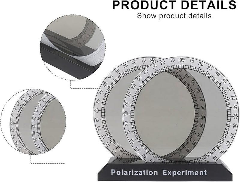 Black White Physics Optical Experiment Kit Polarization Color Demonstrator Test Instrument - Image 5