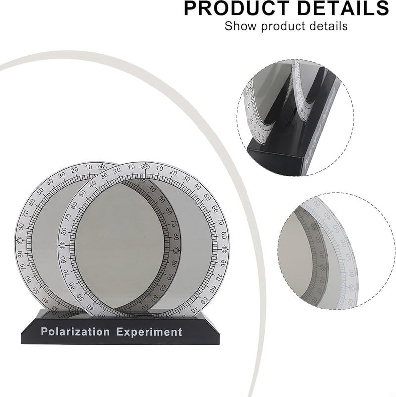 Black White Physics Optical Experiment Kit Polarization Color Demonstrator Test Instrument - Image 4