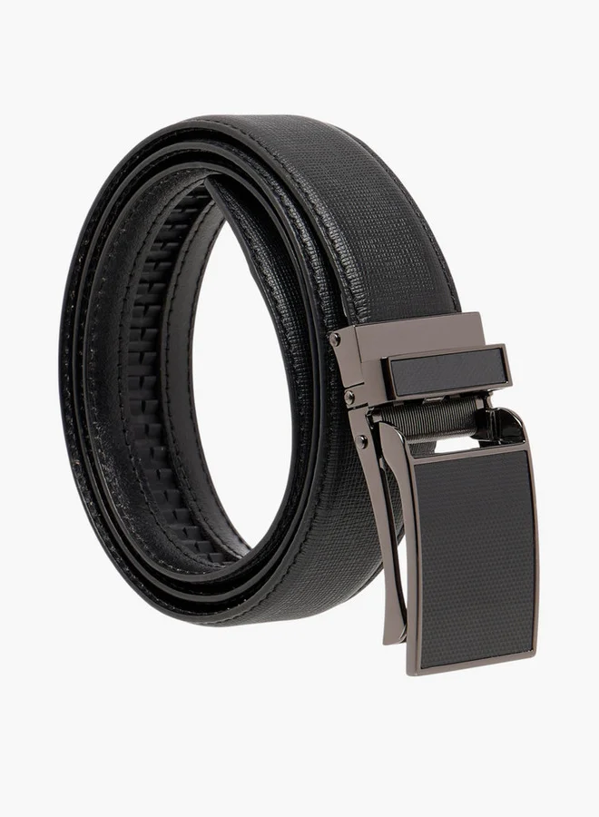 DUCHINI Textured Belt with Auto Lock Buckle Closure