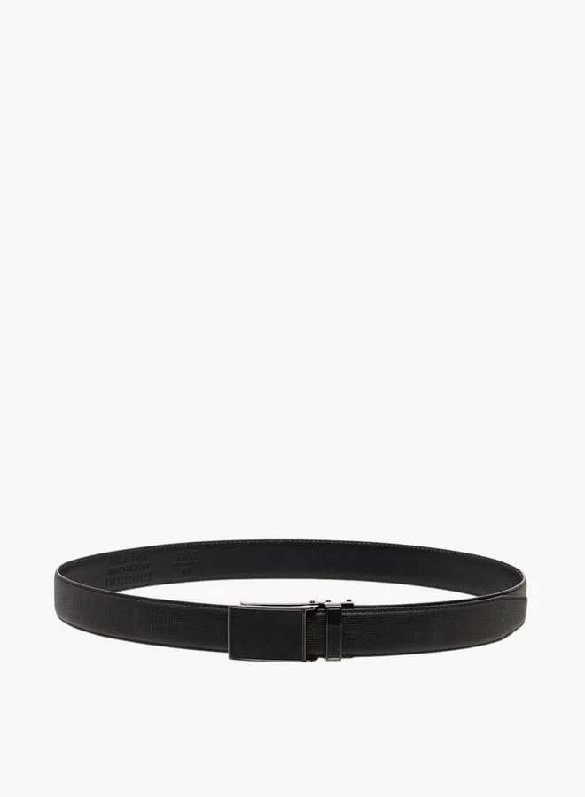 دوتشيني Textured Belt with Auto Lock Buckle Closure