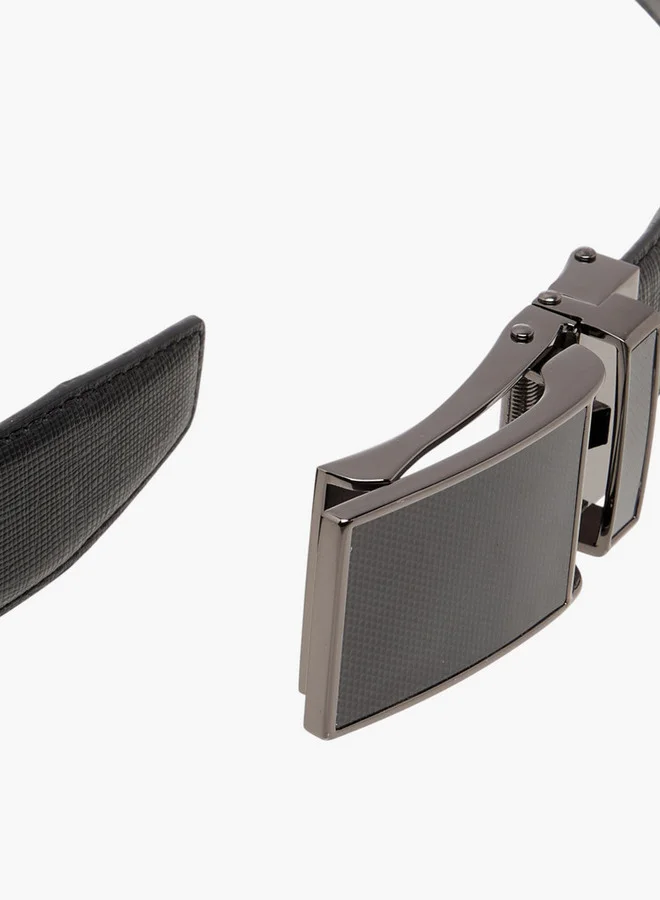 دوتشيني Textured Belt with Auto Lock Buckle Closure