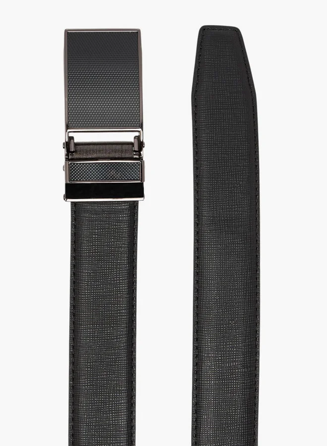 دوتشيني Textured Belt with Auto Lock Buckle Closure
