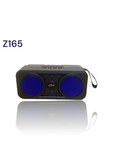 A solar-powered rechargeable radio that supports a flash drive and a memory card and runs on solar energy with a black Z165 flashlight - Blue