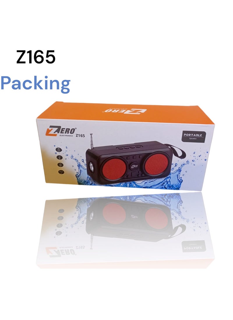 Zero - A solar-powered rechargeable radio that supports a flash drive and a memory card and runs on solar energy with a black Z165 flashlight - Blue - Image 1