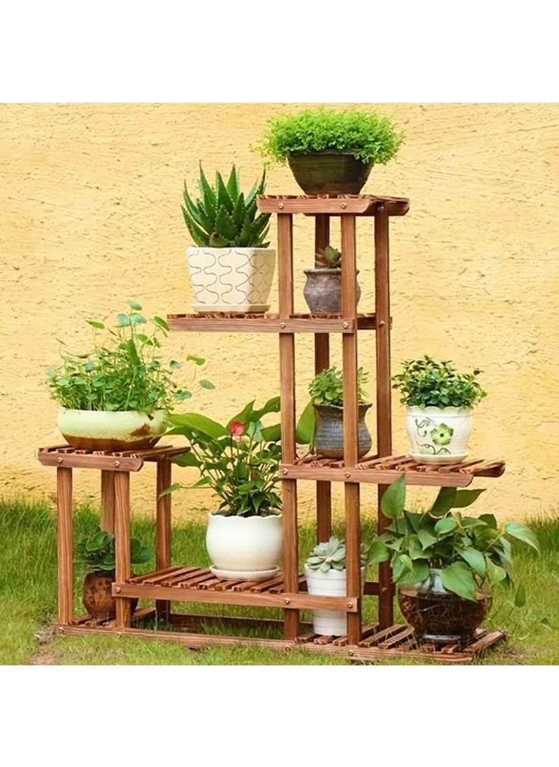 Generic FFD Wooden Flower Display Stand Rack Plant Pots Holder Book Shelf Multilayer Storage Organizer Towel Holder Decorative Garden Item  - Image 1