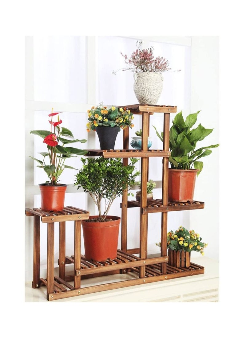 Generic FFD Wooden Flower Display Stand Rack Plant Pots Holder Book Shelf Multilayer Storage Organizer Towel Holder Decorative Garden Item  - Image 3