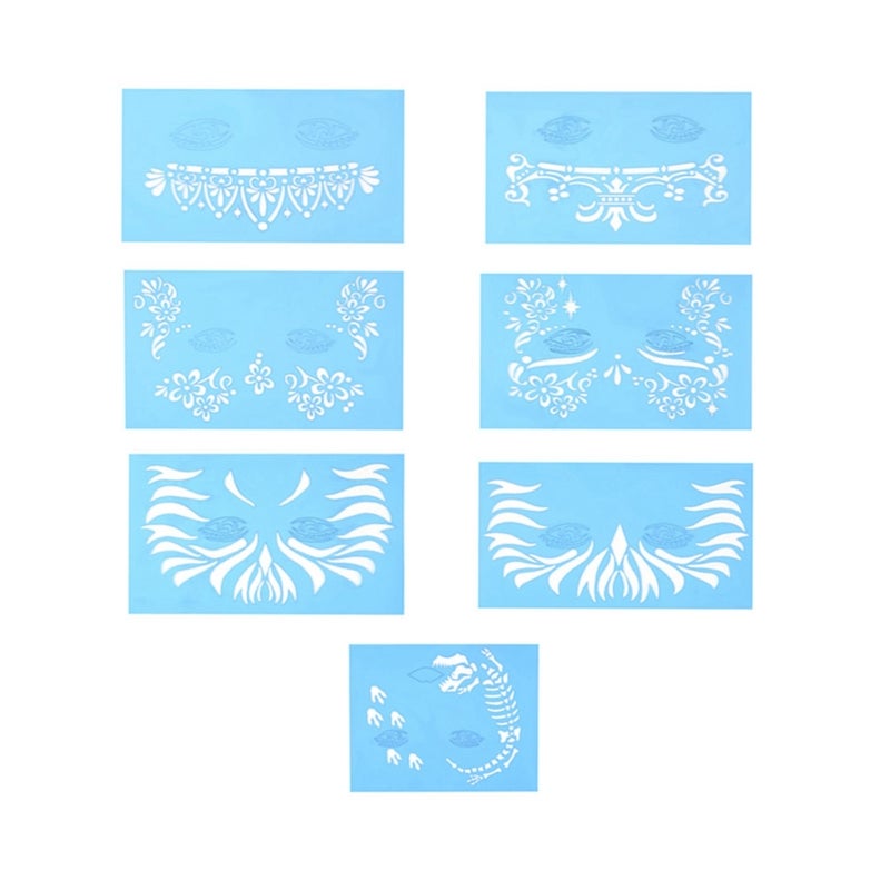 Reusable Face Paint Stencil Set - Flexible Contour Stencils for Quick Application Body Painting Stencil - Durable Face Paint Template for Kids Beginners Costume Party - Image 2
