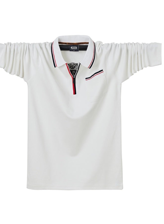 Long Sleeve Polo Shirts Men Spring Autumn Polo Shirt Fashion Casual Solid Color Cotton Polo - Image 1