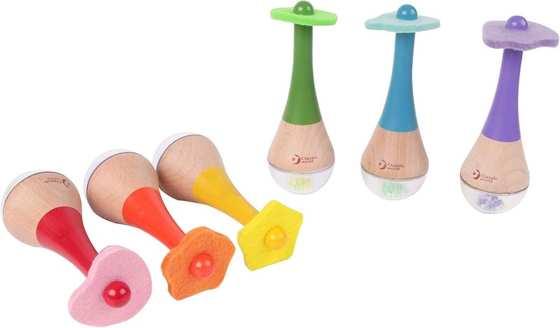 Classic World - Rainbow Maracas 1pc - Assorted - Image 1