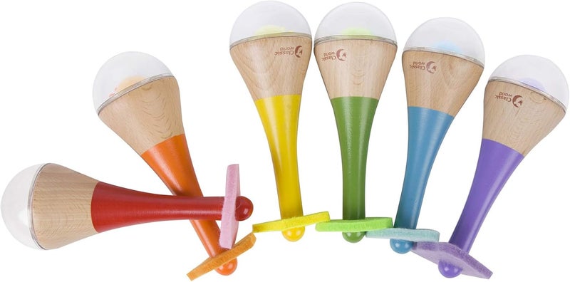 Classic World - Rainbow Maracas 1pc - Assorted - Image 2