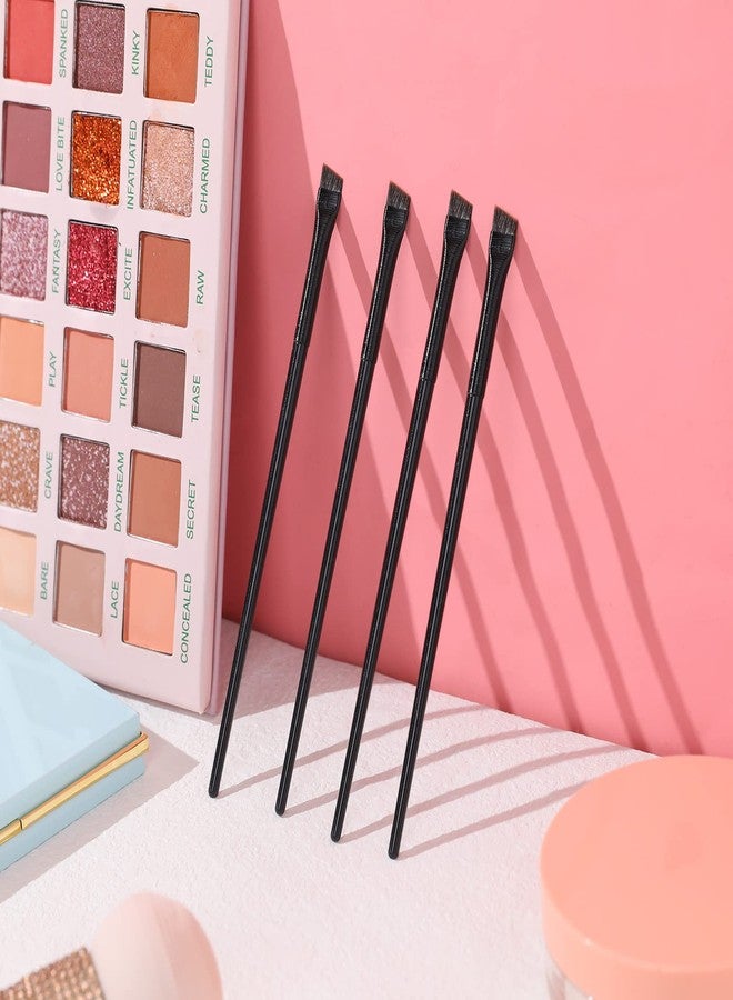 Sliverdew 12 Pcs Angled & Slanted Eyeliner Brushes - Flat Tapered Eyebrow Tint & Concealer Brushes - Professional Eye Makeup Brush Set - Image 3