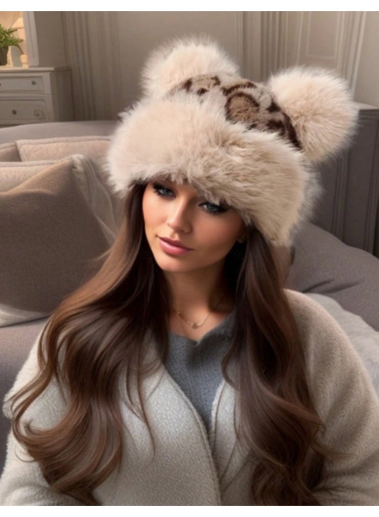 sheinAutumn And Winter Urban Outdoor Series, A Casual And Fashionable Women's Mongolian Hat, Hat Set Winter - Image 4