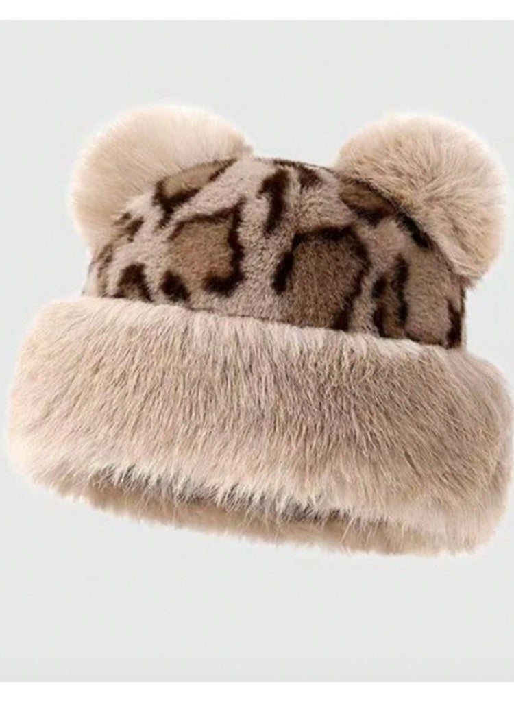 sheinAutumn And Winter Urban Outdoor Series, A Casual And Fashionable Women's Mongolian Hat, Hat Set Winter - Image 3