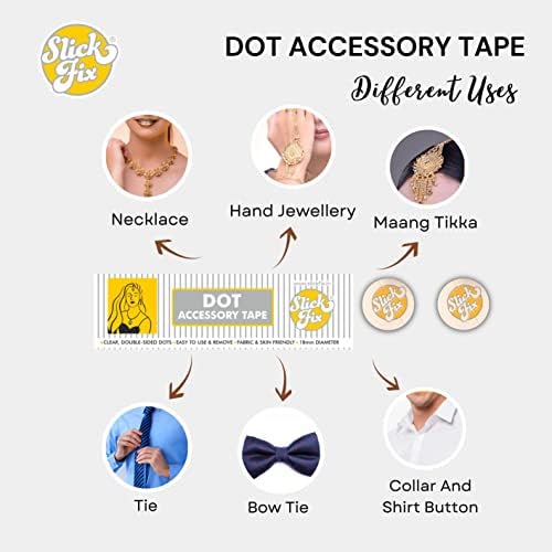 SLICKFIX Super Saver Pack -Fashion Dressing Dots Tape (Pack of 180) Double-Sided Round Fashion Tape for Clothes, Skin Friendly Adhesive Body Tape, Body Tap for Women and Men, 2 Cm - Image 3