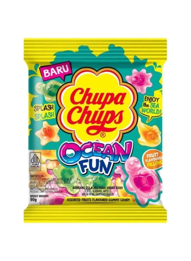 Chupa Chups Ocean Fun Fruit Flavor Gummy Candy- 90gms