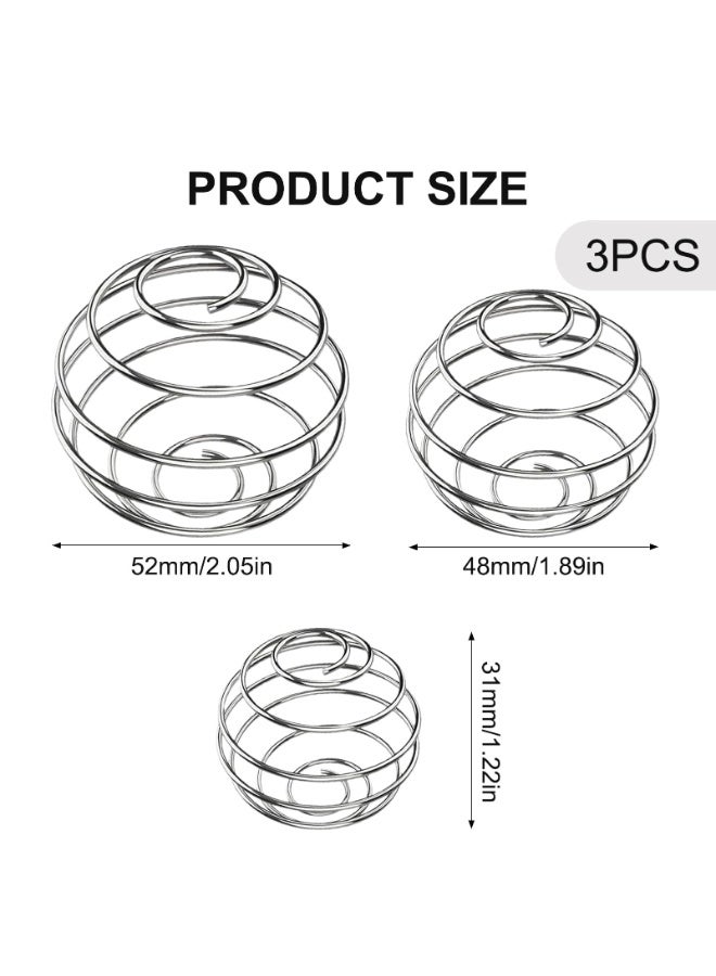 OSHIMA 3PCS Stainless Steel Shaker Balls, Large Size Shaker Balls Protein Shaker Metal Ball Spring Ball Type Blender, Blender Ball Replacement for Protein Mixed Drinks(3 Sizes) - Image 2