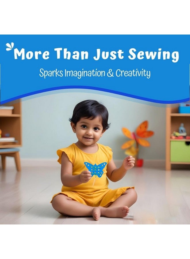 Skillofun Butterfly Lacing Toy, Develops Fine Motor Skills, Eco-Friendly Natural Wood, Child-Safe, Hand-Eye Coordination Development, Hour-Long Captivating Fun - Image 4