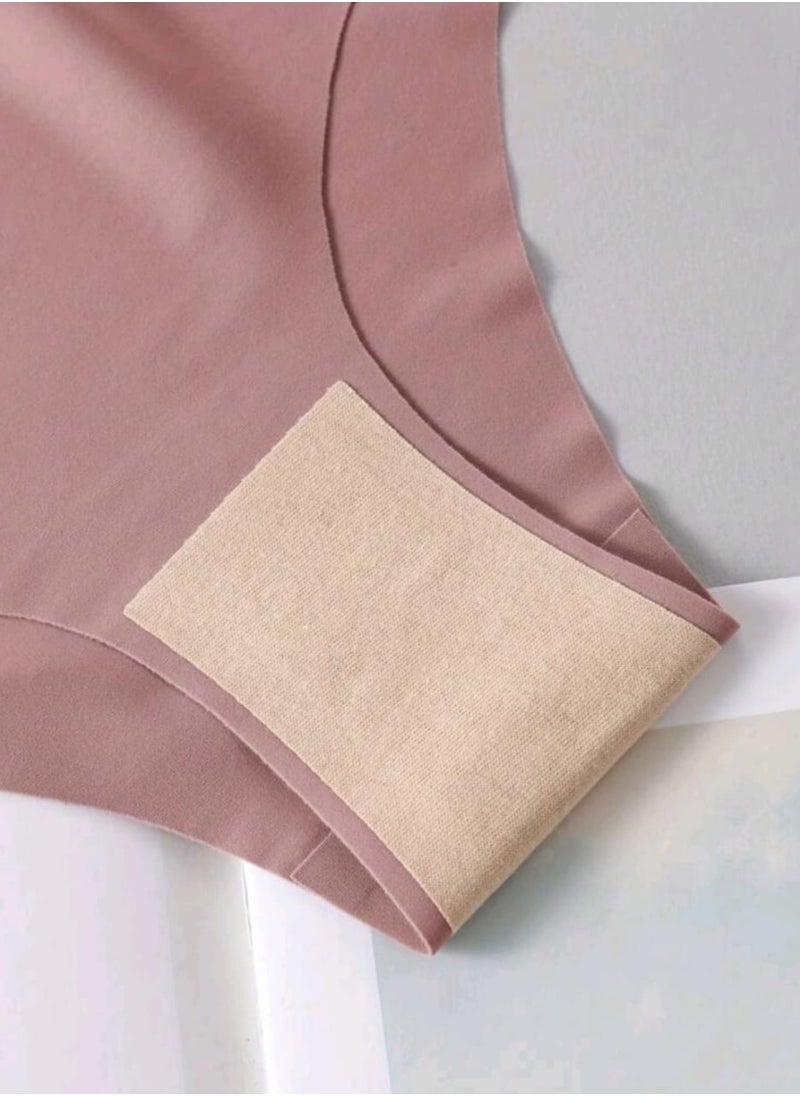 Shein 5pcs/Pack Women's Solid Colored Microfiber Breathable Comfortable Triangle Panties  - Image 2