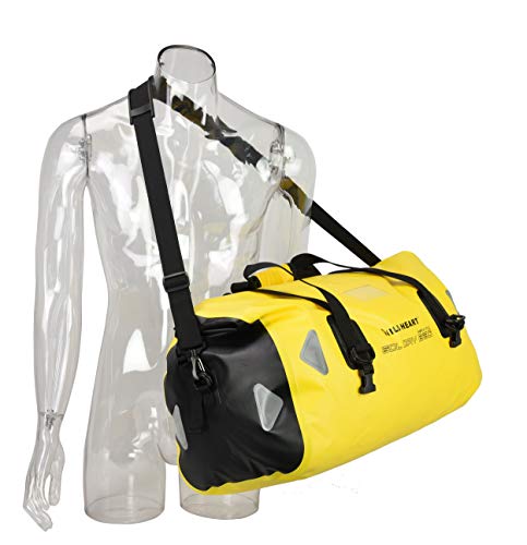 WILD HEART Waterproof Motorcycle Duffel Dry Bag PVC500D Double-bottom With Rope Straps and Inner Pocket 40L 66L 100L for Kayaking/Camping/Boating/Motorcycle/Hiking/Surfing (66L,Yellow) - Image 4