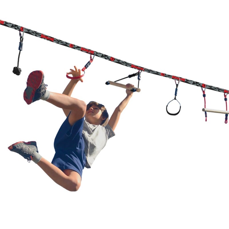 Slackers Ninjaline  36 Intro Kit  Includes 7 Hanging Attachments  Best Outdoor Ninja Warrior Training Equipment For Kids  Build Your Very Own Backyard Obstacle Course  Rated Ages 5 - Image 2