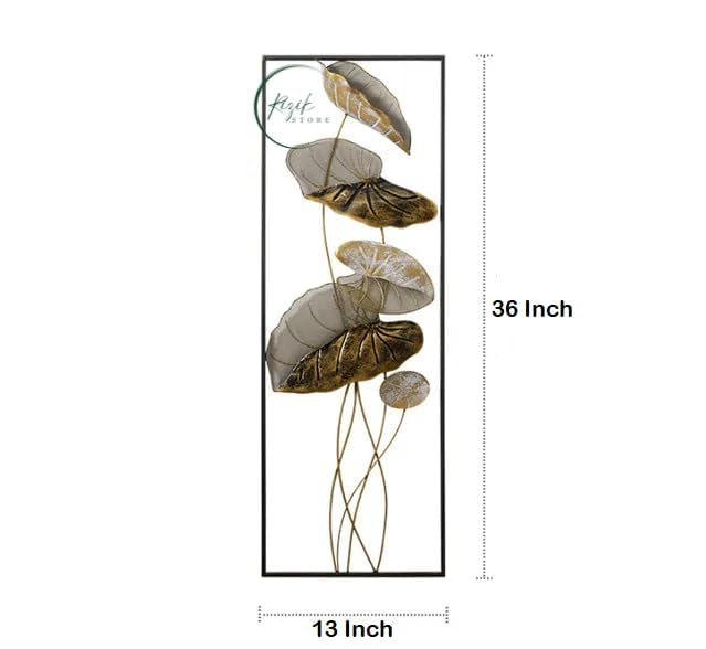 RIZIK STORE™ Metal Abstract Figures Wall Sculpture for Home Decor, Living room & Bedroom (Bronze pack of 2) - Image 3