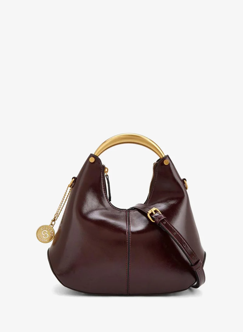 سيليست Solid Hobo Bag With Detachable Shoulder Strap