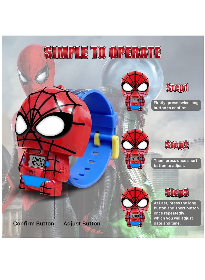 SOLARAE Kids Watch, Toddler Watch, Superhero Kids Toy Watch Digital Quartz Plastic for Boys Girls, Kids Gift for Birthday - Image 5