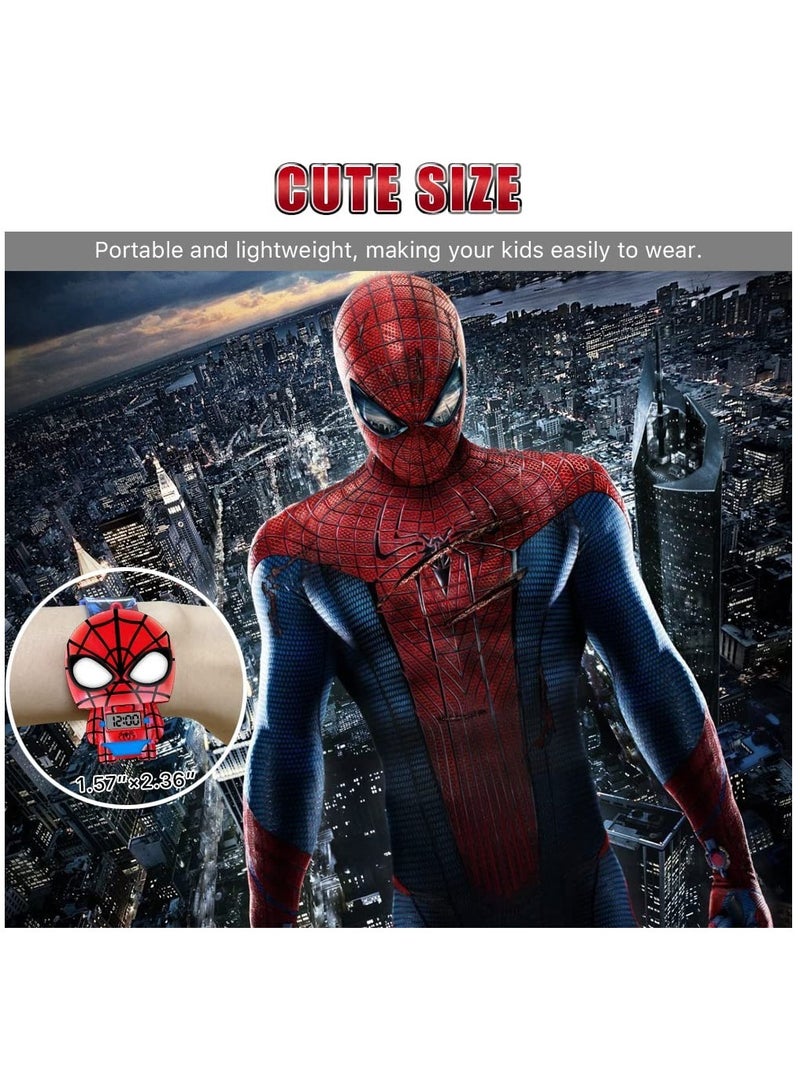 SOLARAE Kids Watch, Toddler Watch, Superhero Kids Toy Watch Digital Quartz Plastic for Boys Girls, Kids Gift for Birthday - Image 2