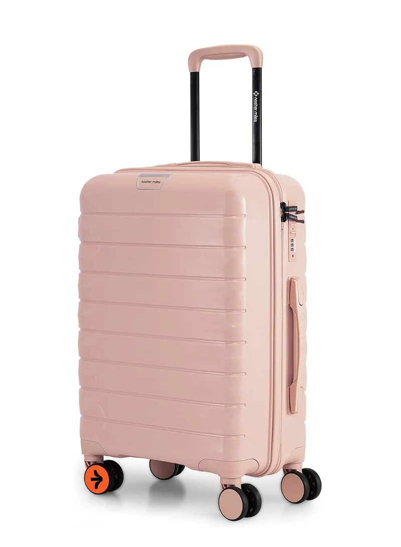 nasher miles Nasher Miles Vienna Hard-Sided Polypropylene Cabin Luggage Peach 20 inch |55 Trolley Bag