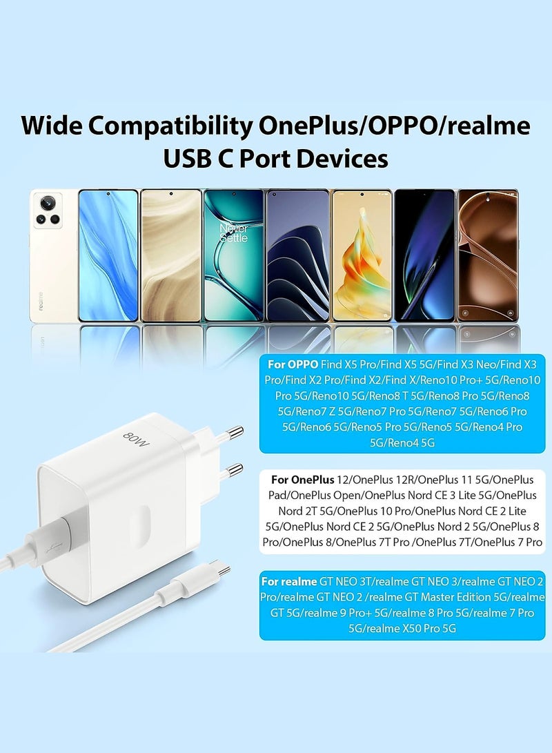 SuperVOOC 80W Fast Wall Charger + USB-C Cable – EU Plug – Safe Fast Charging for OPPO/Realme & Type-C Phones - Image 5