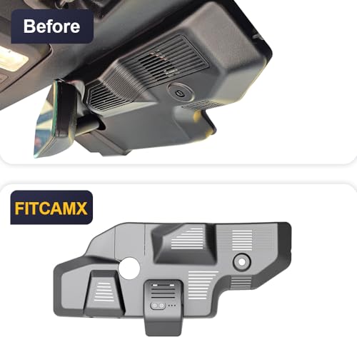Fitcamx 4K Dash Cam Compatible with Ford Mustang 2024 2025 Ecoboost GT Premium Dark Horse Integrated OEM Look UHD 2160P Video Loop Recording Builtin WiFi APP GSensor Plug Play 64GB Card - Image 3