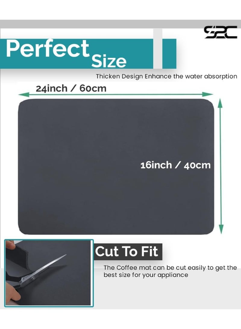 S2C Kitchen Mat,Dish Drying Mat,Anti Slip Coffee Mat, 3.5mm Thickness, High Absorbent Mat for Kitchen Counter, Kitchen Mats, Drying Mat Kitchen - Image 3