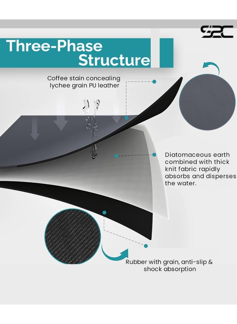 S2C Kitchen Mat,Dish Drying Mat,Anti Slip Coffee Mat, 3.5mm Thickness, High Absorbent Mat for Kitchen Counter, Kitchen Mats, Drying Mat Kitchen - Image 2