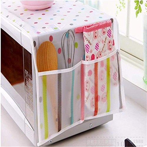 MAX HOME� Microwave Oven Cover with 2 Pouch Dustproof Cloth Cover Microwave Oven Set � 1 Pcs (Assorted Colour and Design) - Image 5