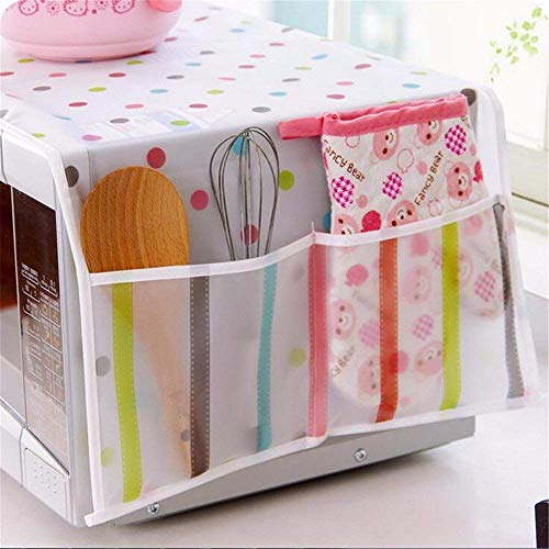 MAX HOME� Microwave Oven Cover with 2 Pouch Dustproof Cloth Cover Microwave Oven Set � 1 Pcs (Assorted Colour and Design) - Image 2