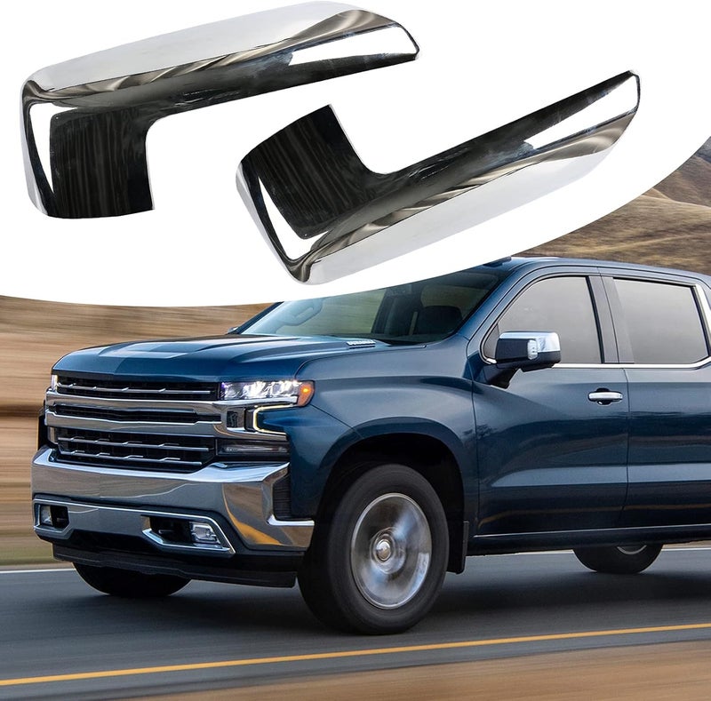 sportuli Chrome Mirror Cap Cover Trim for Chevy Silverado & GMC Sierra - Image 1