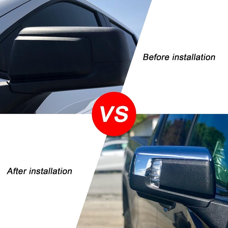 sportuli Chrome Mirror Cap Cover Trim for Chevy Silverado & GMC Sierra - Image 4