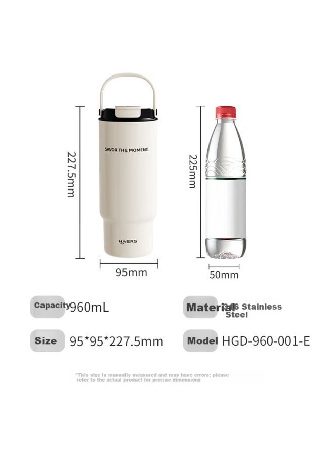 Haers Insulated Tumbler 316 Stainless Steel Large Capacity Car Travel Cold Straw Water Bottle Outdoor Camping Portable - Image 5