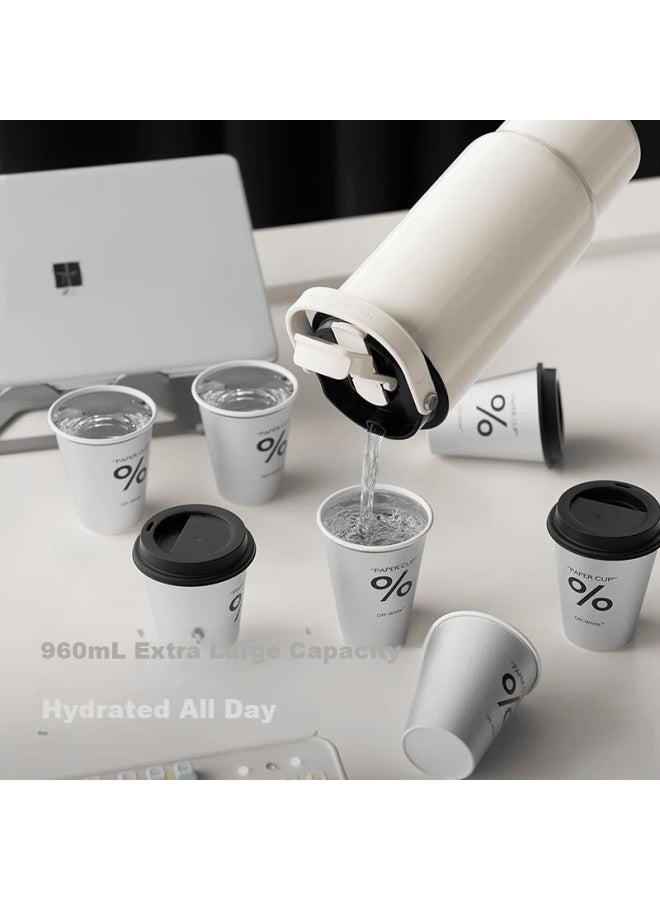 Haers Insulated Tumbler 316 Stainless Steel Large Capacity Car Travel Cold Straw Water Bottle Outdoor Camping Portable - Image 3