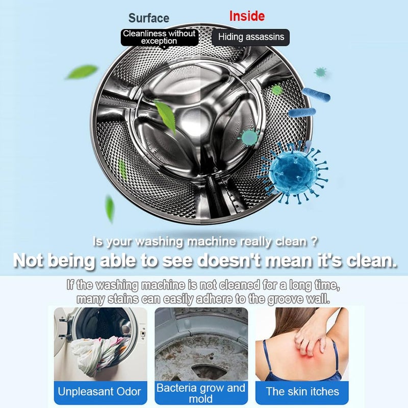 Washing Dryer Machine Rubber Seal Cleaning Brush Kits, Front Load Washer Cleaner Tools-1 PC Drum Slot Clean Brush & 5 PCS Crevice Cleaning Brushes for Bathroom, Shower & Kitchen Sink Household - Image 2
