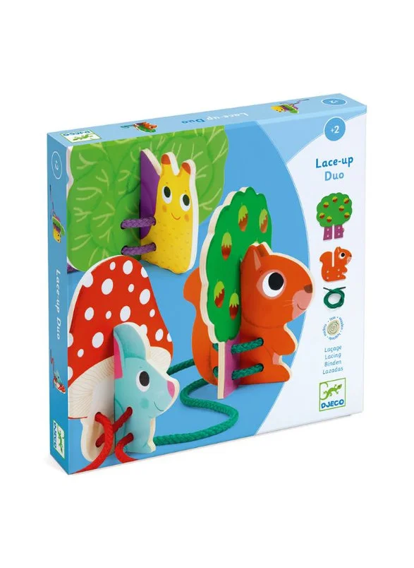 DJECO Lace-up Duo Wooden Figures Game