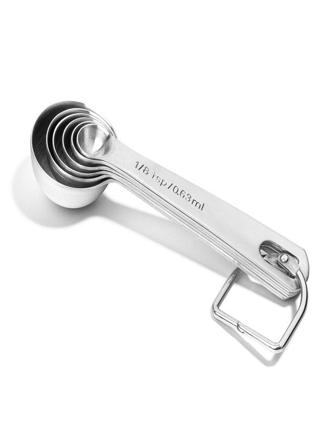 Last Confection Stainless Steel Measuring Spoons, Set of 6 for Dry Spices and Liquid Cooking & Baking Ingredients - Image 4