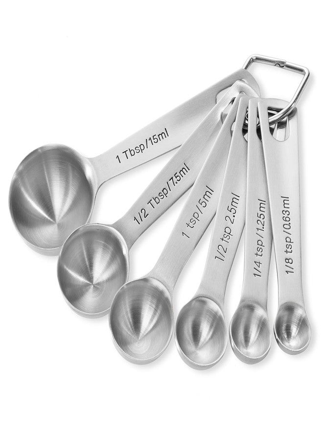 Last Confection Stainless Steel Measuring Spoons, Set of 6 for Dry Spices and Liquid Cooking & Baking Ingredients - Image 2