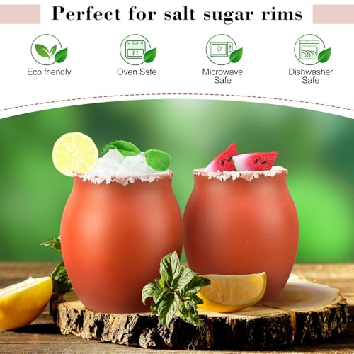 Gejoy 48 Pcs Cantaritos de Barro 3oz Mini Mexican Clay Shot Glasses for Tequila, Margaritas, Mojitos Handmade Pottery Cups for Taco Tuesday Fiesta Bar Party Decor(48 Pcs) - Image 3