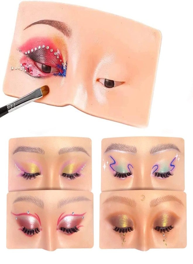 ZemGlam Makeup Practice Face Board, face dummy for makeup practice, Practice Skin Board, for Makeup Practice Mask Skin Face Eye Makeup Practice for Beginner Makeup Artist Perfect Makeup (1 Pcs, Skin) - Image 3