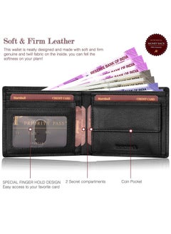 HORNBULL HORNBULL Mens Gift Combo Black Wallet and Belt | RFID Wallet Gift Combo for Men | Wallet for Men BW104118 (Black Wallet+Black Belt)  - Image 5
