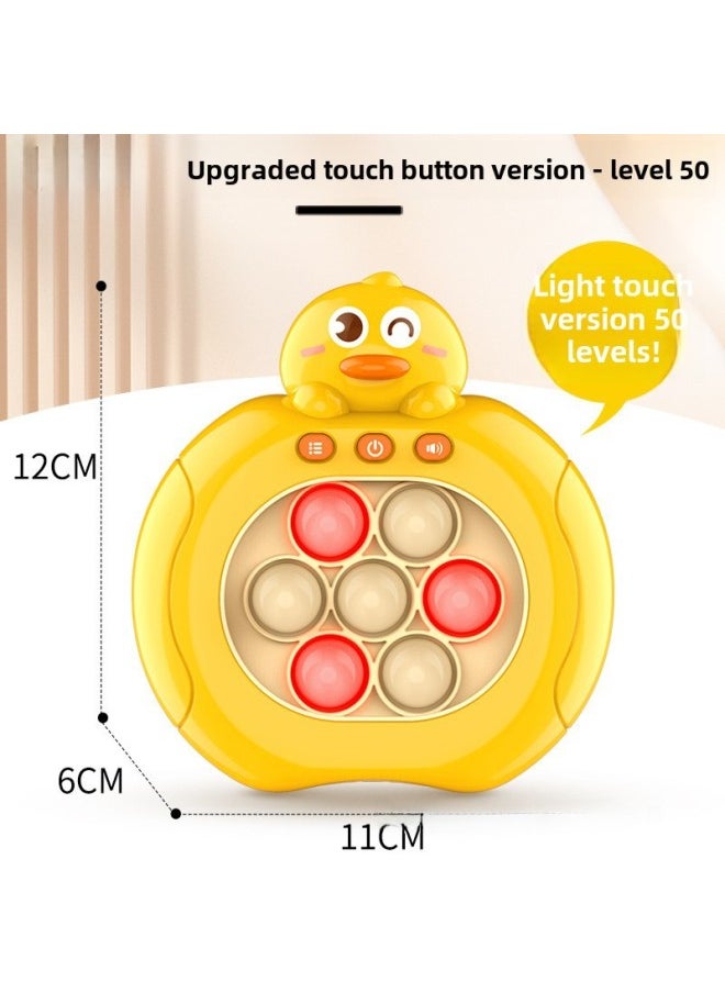 null - Authentic Pop Popping Game It Intelligent Quest Game Machine Fast Push Ground Mouse Toy Tools Children's Thinking Training-Color:Duckling-Push Press Music [English Version] 50-Off Touch Version [Children's 7 Key]] - Image 1