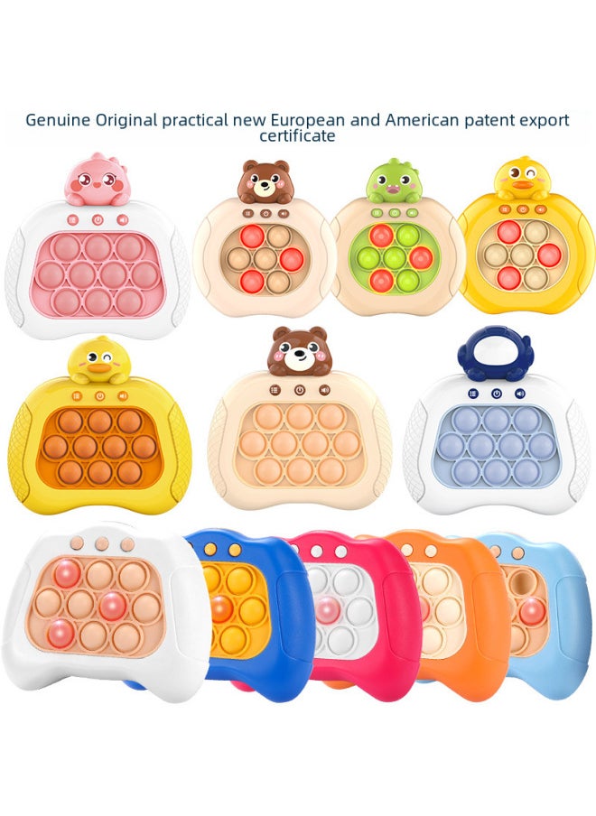null - Authentic Pop Popping Game It Intelligent Quest Game Machine Fast Push Ground Mouse Toy Tools Children's Thinking Training-Color:Duckling-Push Press Music [English Version] 50-Off Touch Version [Children's 7 Key]] - Image 1